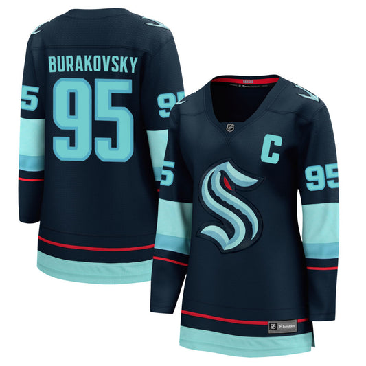 Andre Burakovsky Seattle Kraken Fanatics Branded Women's Home Breakaway Jersey - Navy