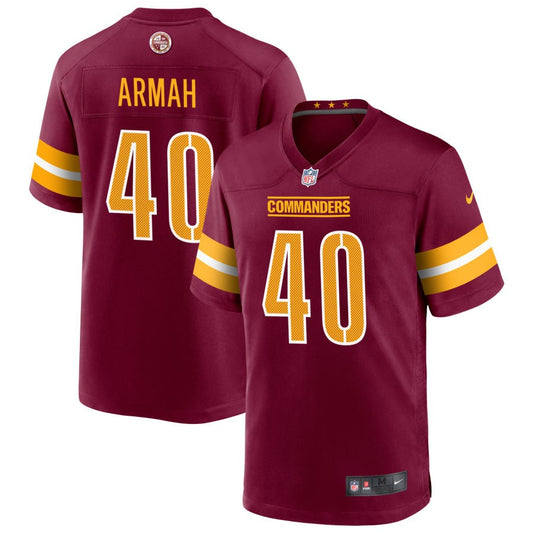 Alex Armah Washington Commanders Nike Game Player Jersey - Burgundy