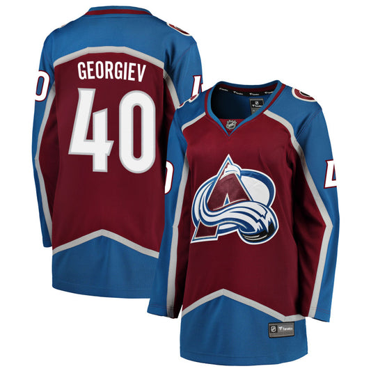 Alexandar Georgiev Colorado Avalanche Fanatics Branded Women's Home Breakaway Jersey - Maroon