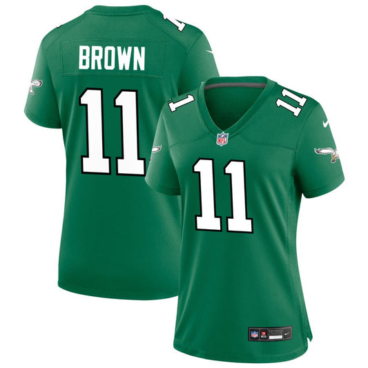 A.J. Brown Philadelphia Eagles Nike Women's Alternate Game Jersey - Kelly Green