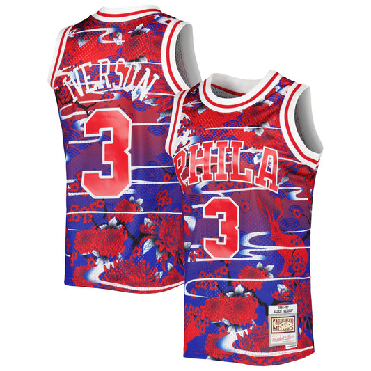 Allen Iverson Philadelphia 76ers Mitchell & Ness Hardwood Classics Lunar New Year Swingman Jersey - Red