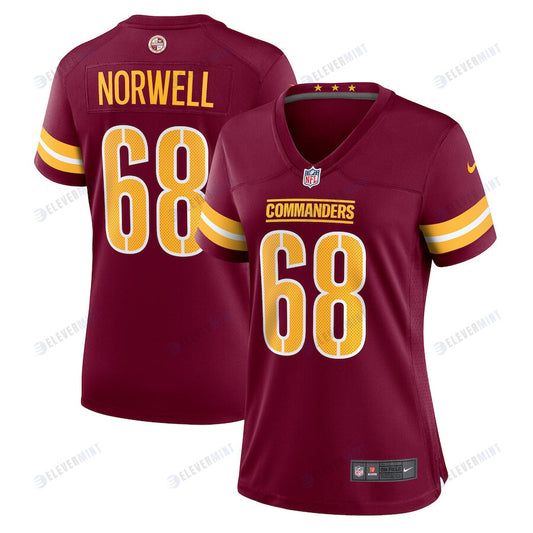 Andrew Norwell 68 Washington Commanders Women Game Jersey - Burgundy