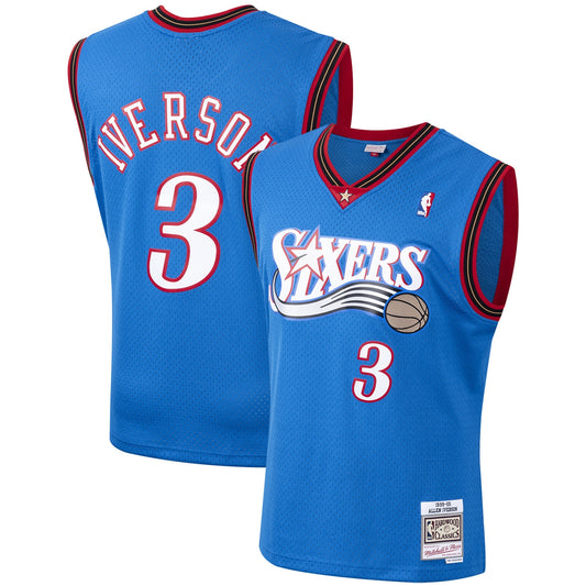 Allen Iverson Philadelphia 76ers Mitchell & Ness Hardwood Classics Swingman Jersey - Royal